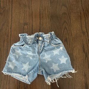 Zara girls Star Patterned Denim Shorts